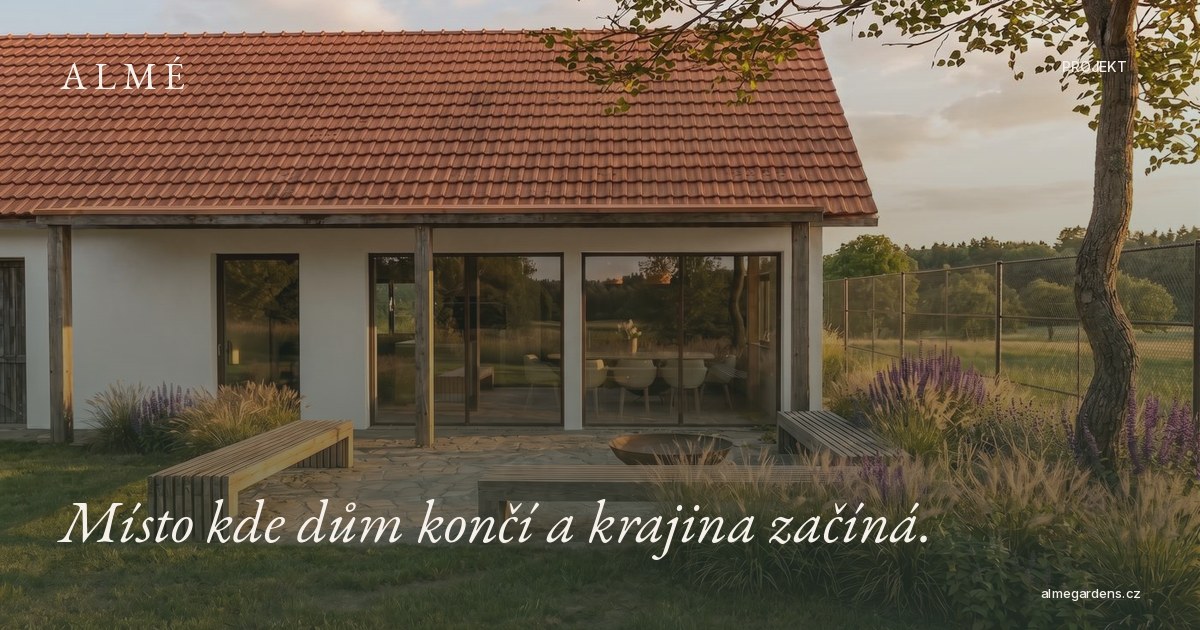 Místo kde dům končí a krajina začíná · soukromá zahrada